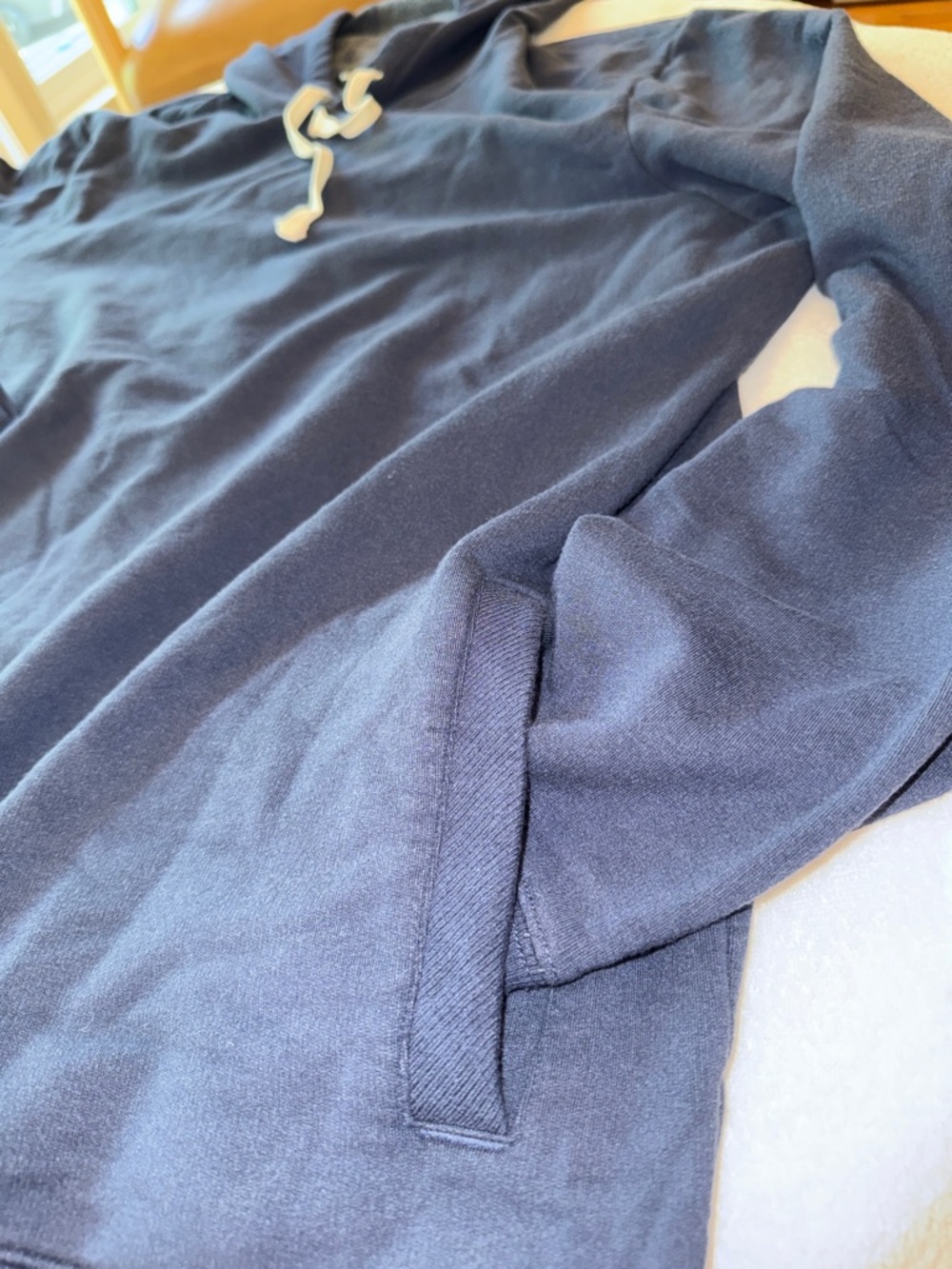 Travis Matthew Men's Navy Blue Hooded Sweatshirt with Drawstring - Picture 5 of 15